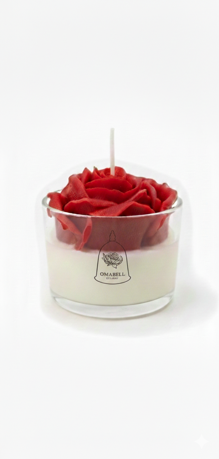 Hyper Realistic Rose Flower Candle (100%beeswax c Soy Blend)