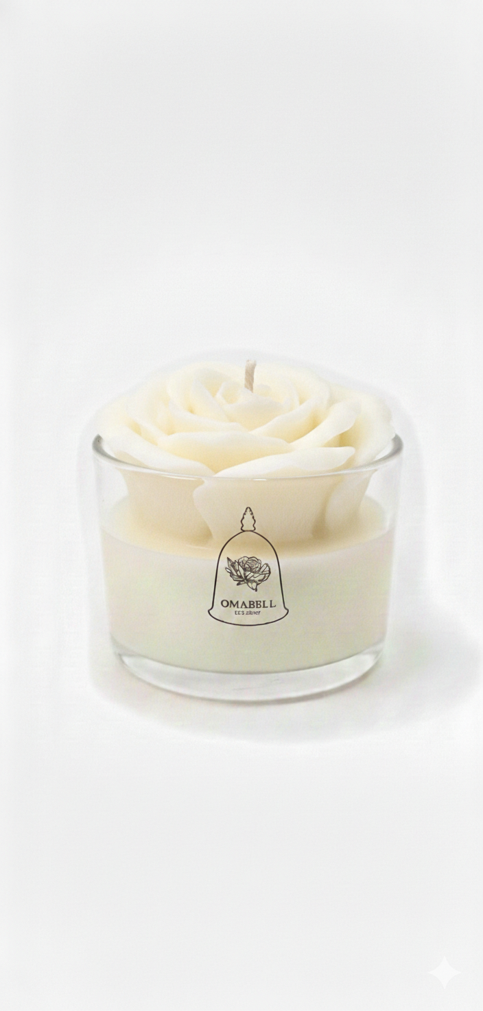 Hyper Realistic Rose Flower Candle (100%beeswax c Soy Blend)