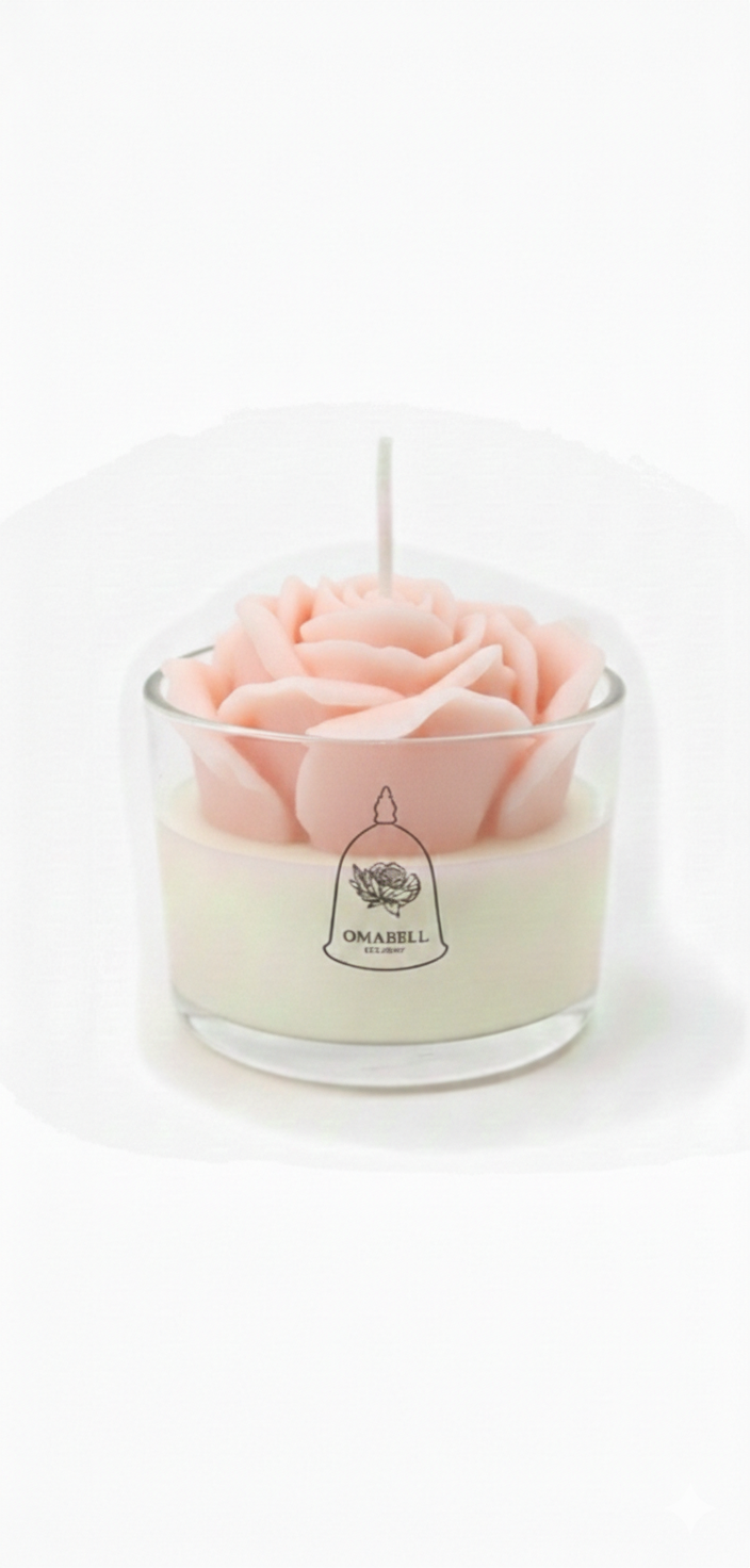 Hyper Realistic Rose Flower Candle (100%beeswax c Soy Blend)